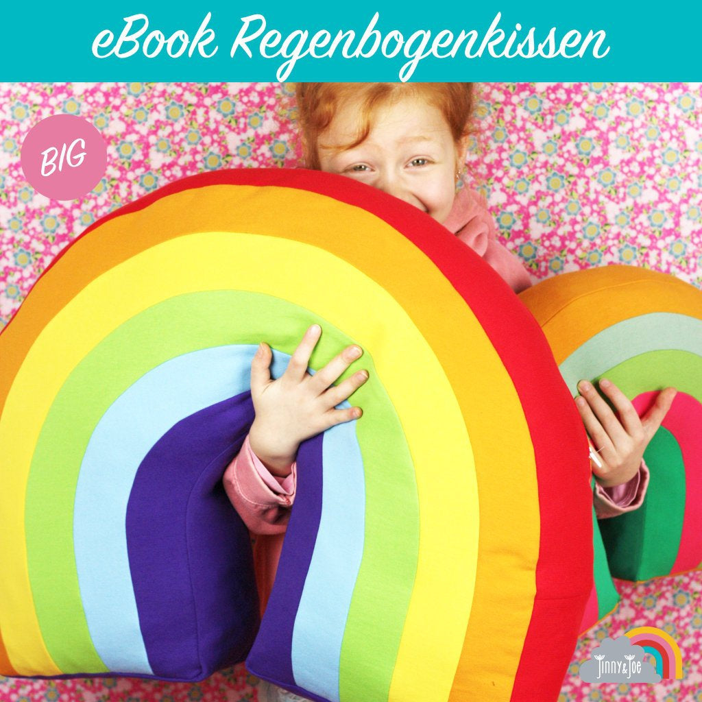 DIY Nähblog-DIY Nähen - großes Regenbogenkissen - einfach selber nähen-Jinny & Joe