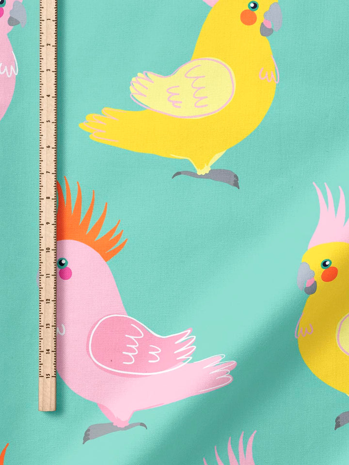 J&amp;J Viskose Cockatoo aqua