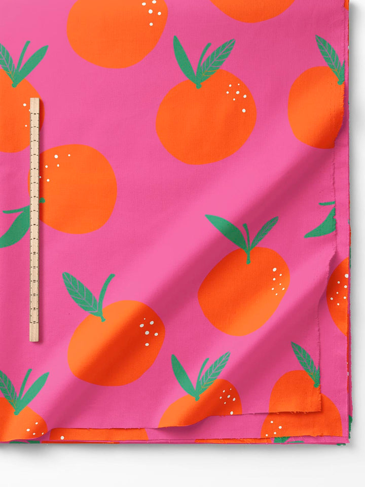 J&amp;J Viskose Sweet Tangerines pink