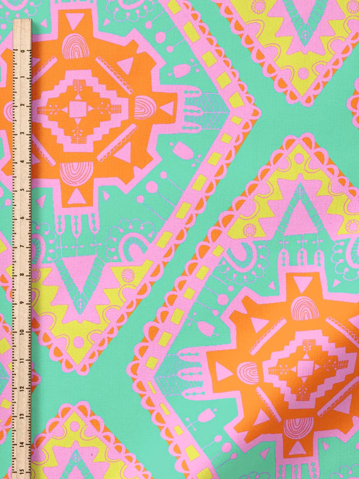 J&amp;J Viskose Boho Vibes aqua