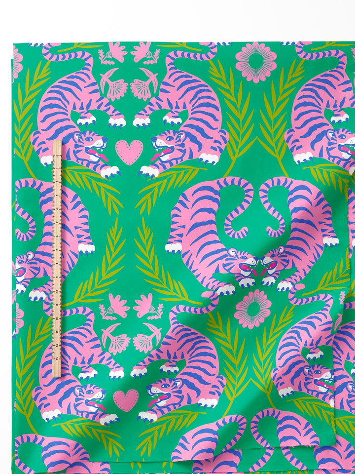 J&amp;J Viskose El Tigre springgreen