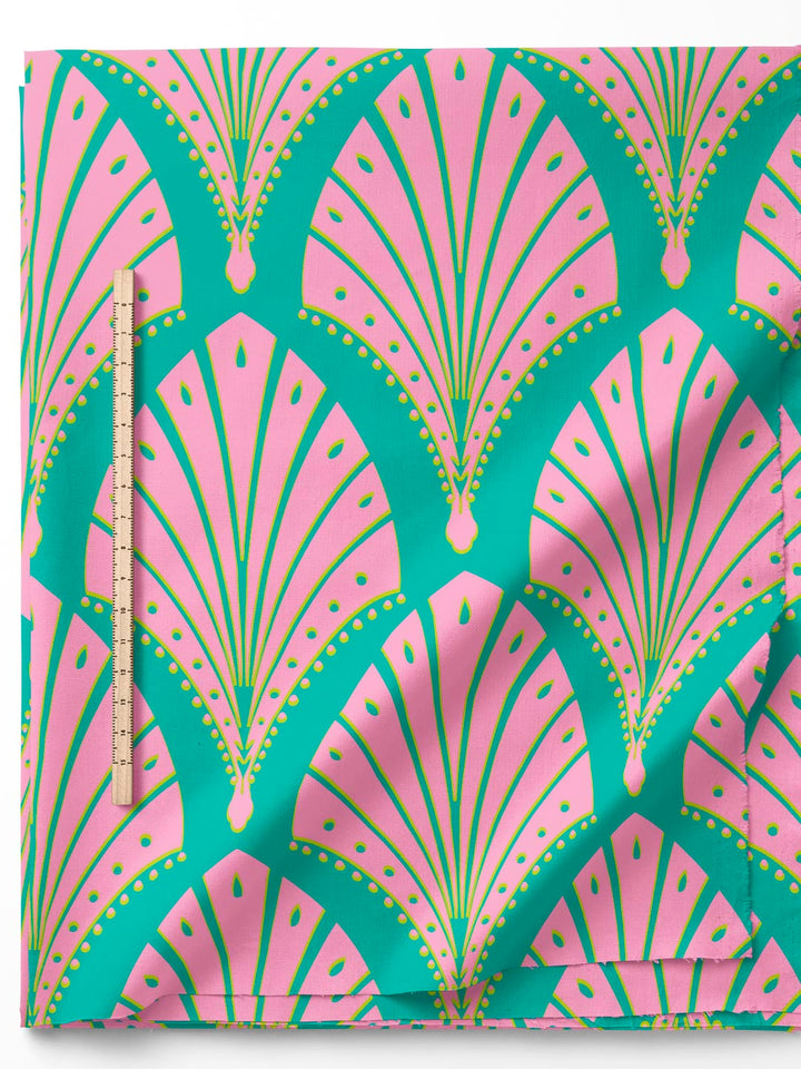 J&amp;J Viskose Dolly Deco emerald
