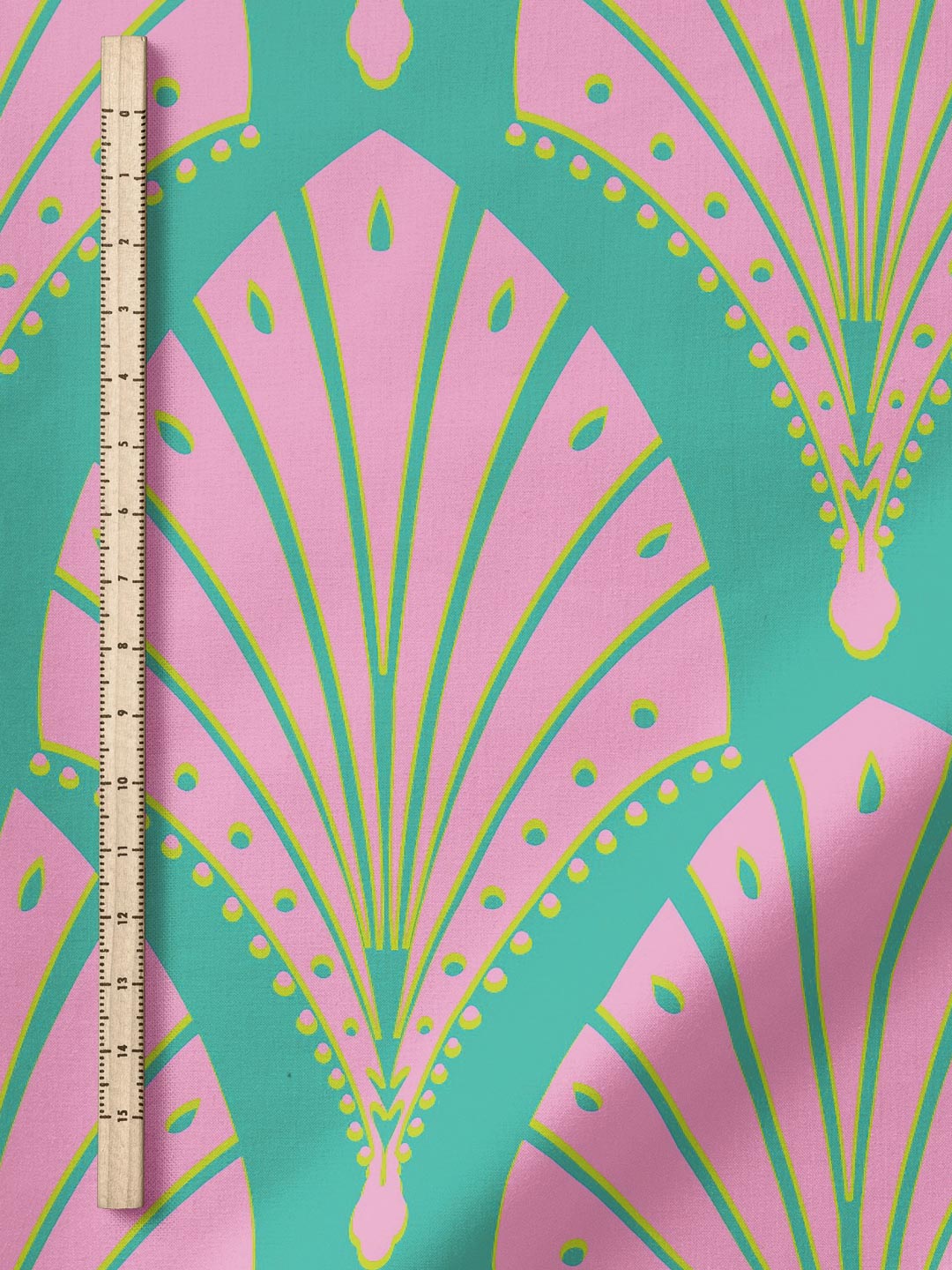 J&amp;J Viskose Dolly Deco emerald
