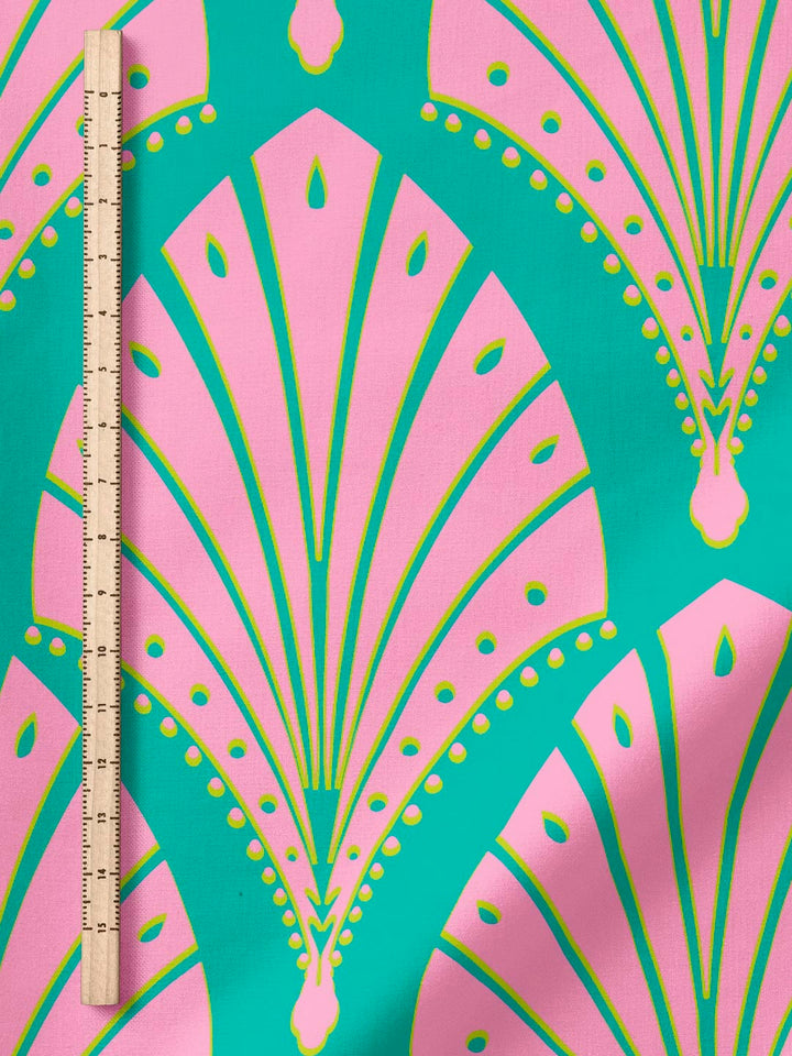 J&amp;J Viskose Dolly Deco emerald