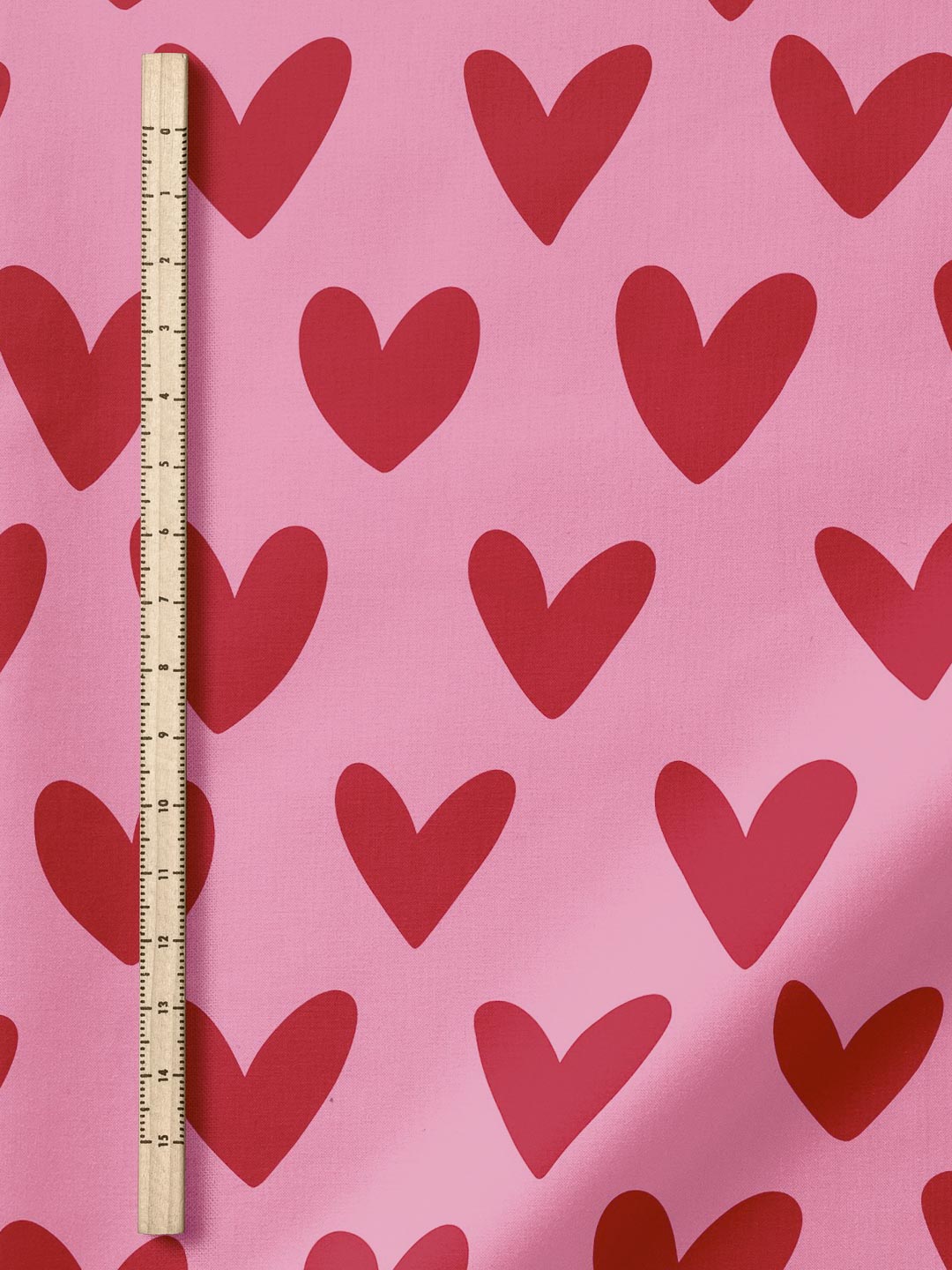 J&amp;J Viskose Cross my Heart rosa