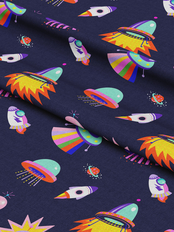 J&amp;J Canvas Rainbow Galaxy navy