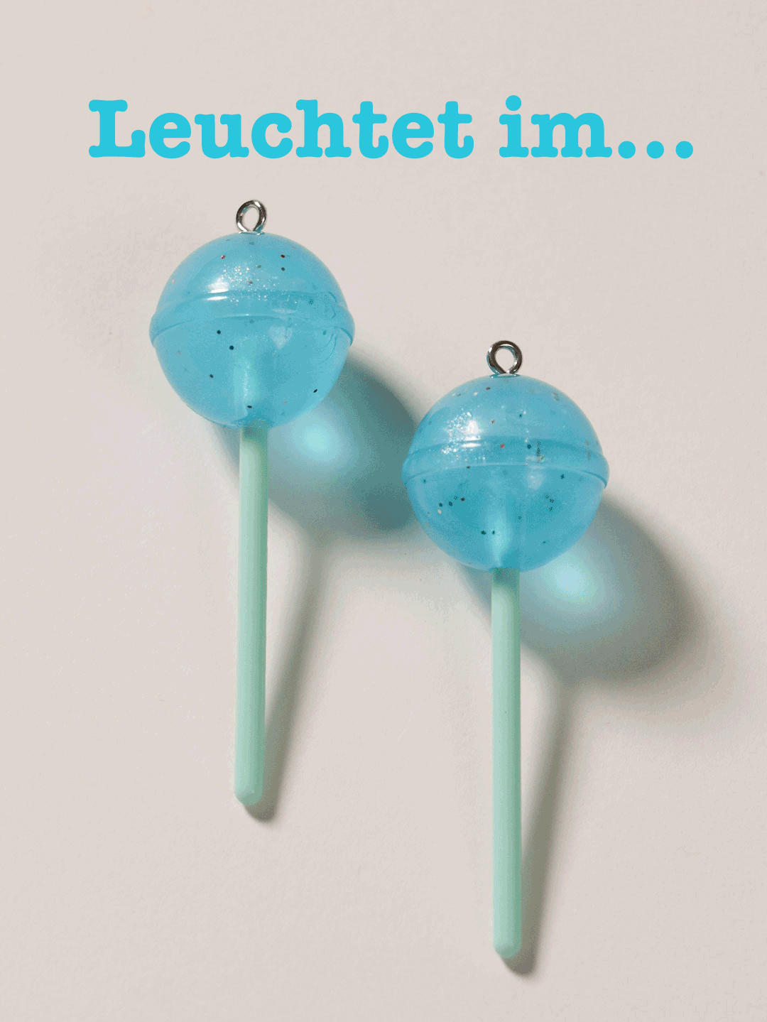 J&amp;J Lollipop glow in the dark türkis