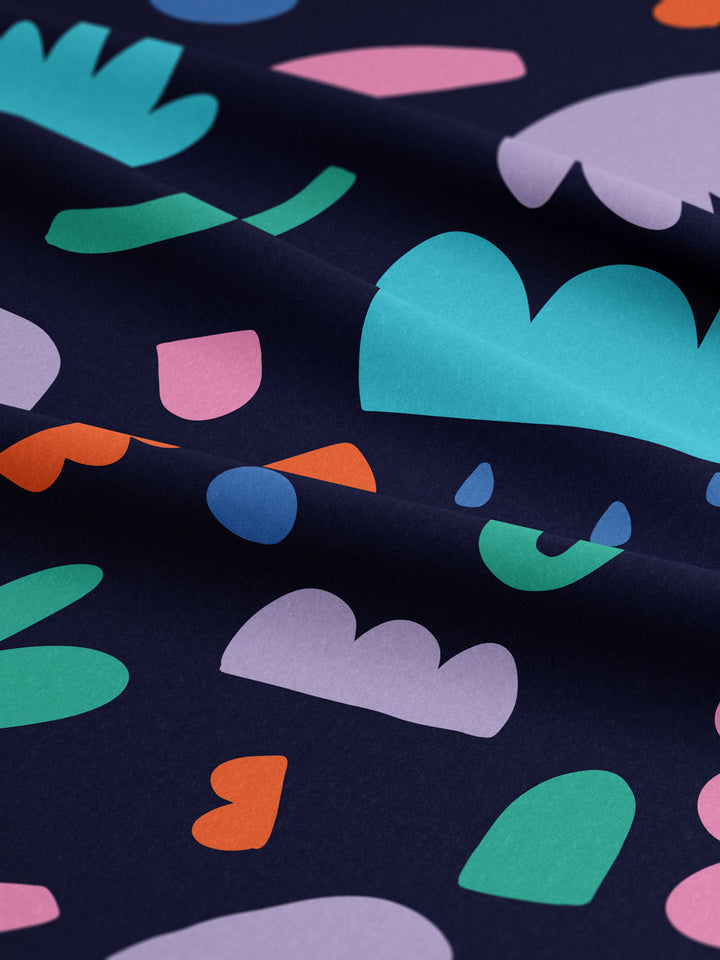 J&amp;J Jersey leicht Keep it Colorful navy