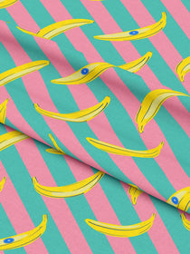 J&J Bio Canvas Let's go Bananas aqua rosa