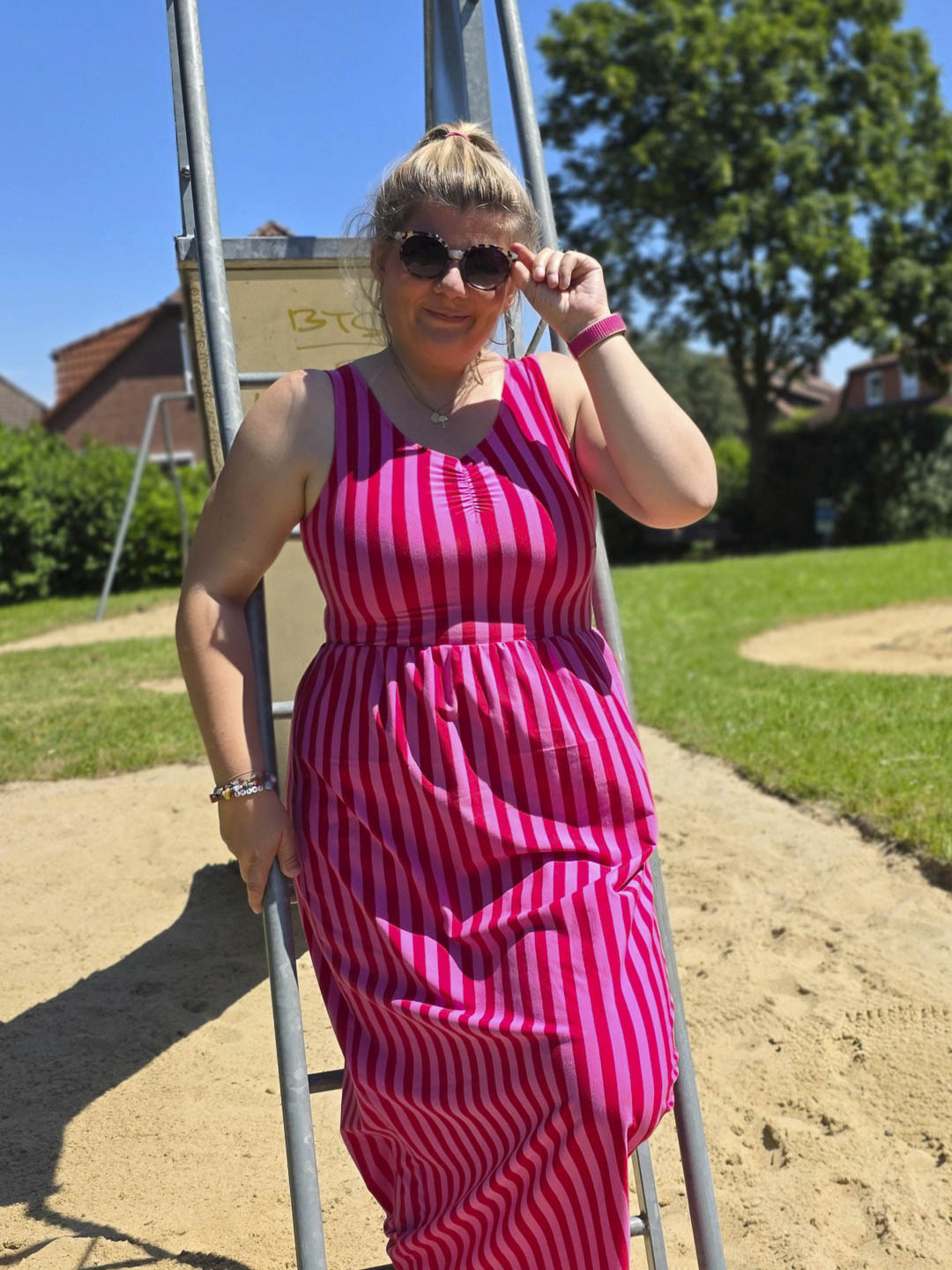 J&amp;J Bio Jersey Ringelz hot pink rot