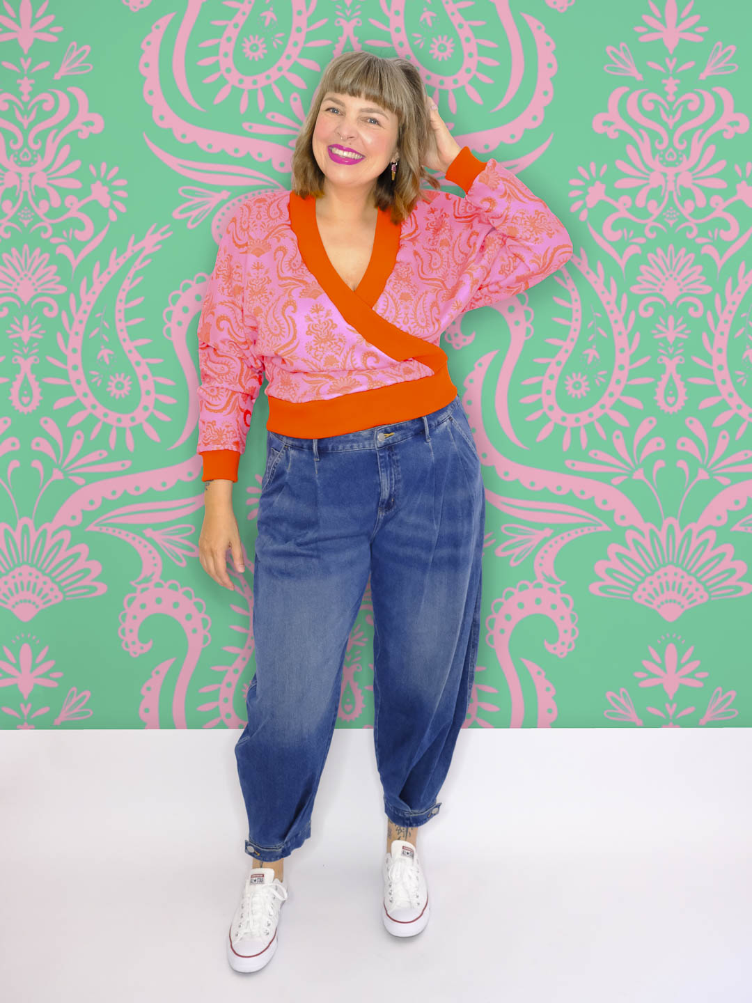 J&amp;J Bio Kuschelsweat Lady Loopington rosa