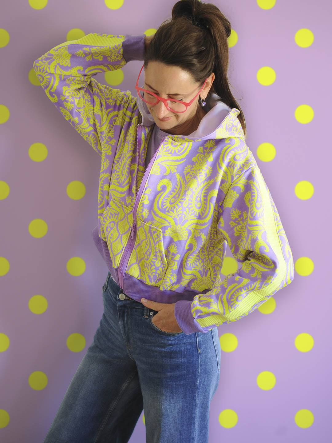 J&amp;J Bio Kuschelsweat Lady Loopington lilac