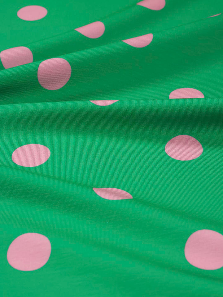 J&amp;J Bio French Terry Dotty springgreen