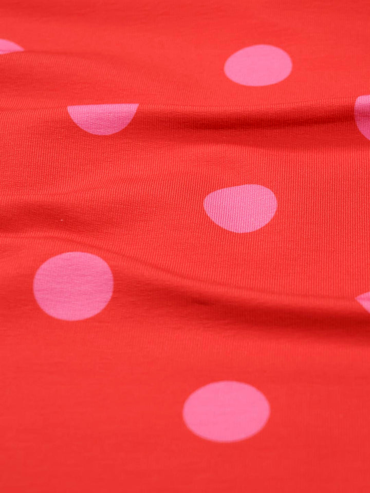 J&amp;J Bio French Terry Dotty tomate