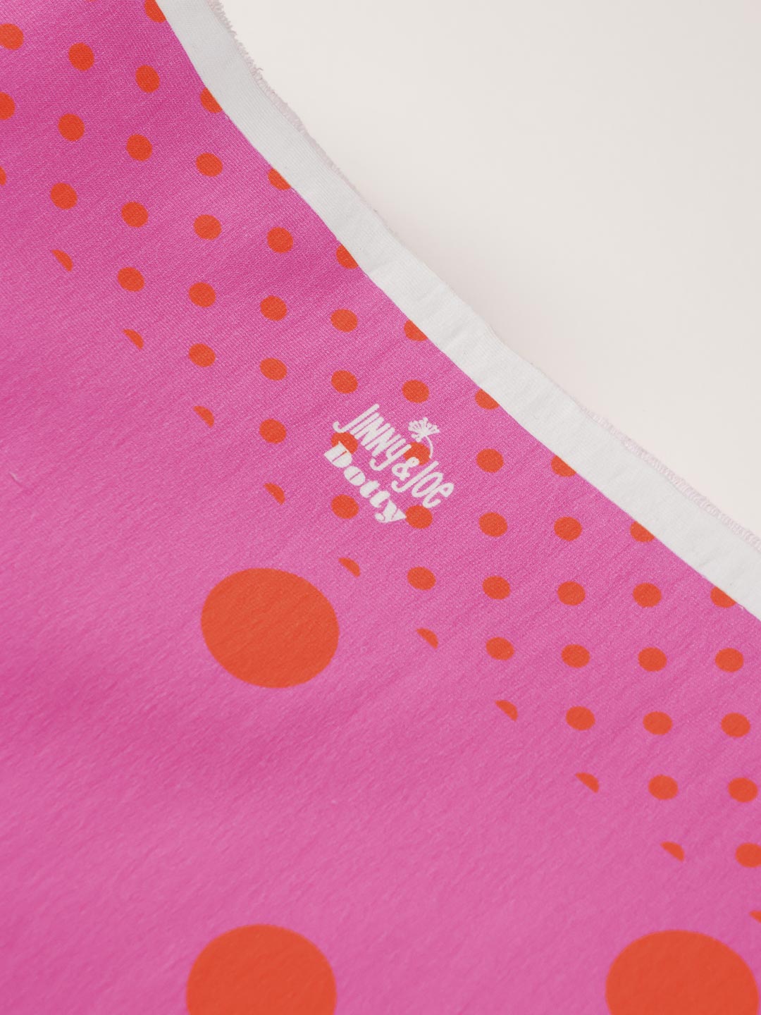 J&amp;J Bio French Terry Dotty hot pink