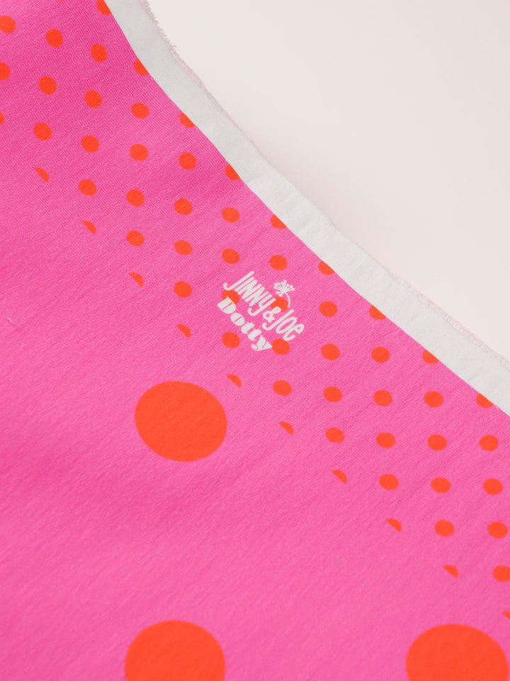 J&amp;J Bio French Terry Dotty hot pink