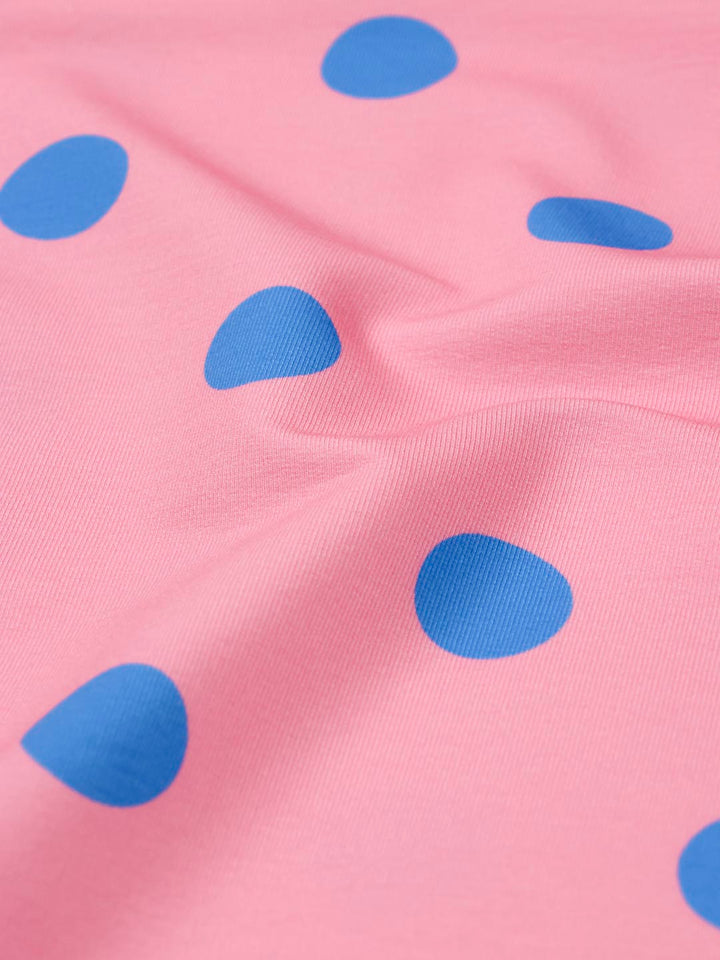J&amp;J Bio French Terry Dotty candy rosa