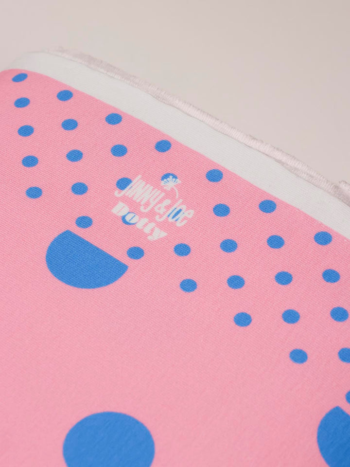 J&amp;J Bio French Terry Dotty candy rosa