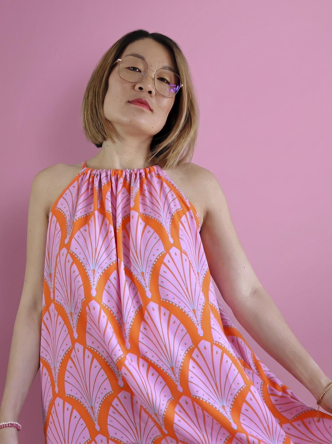 J&amp;J Viskose Dolly Deco orange