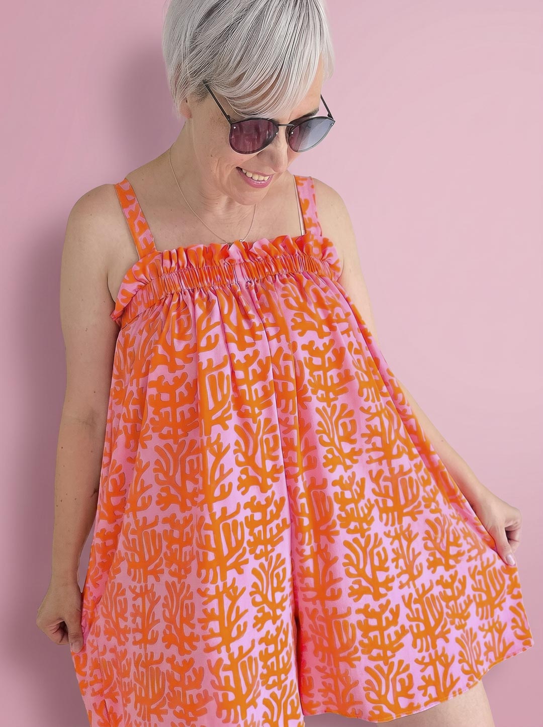 J&amp;J Viskose Coral Gables rosa
