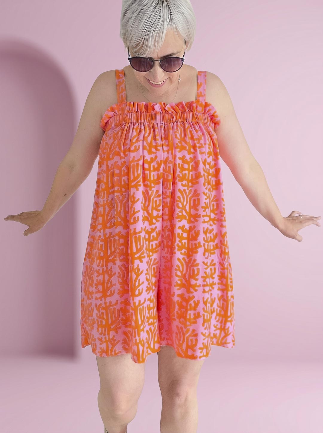 J&amp;J Viskose Coral Gables rosa