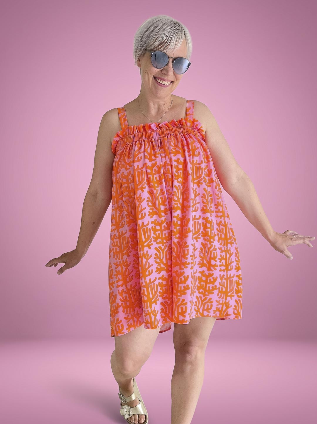 J&amp;J Viskose Coral Gables rosa