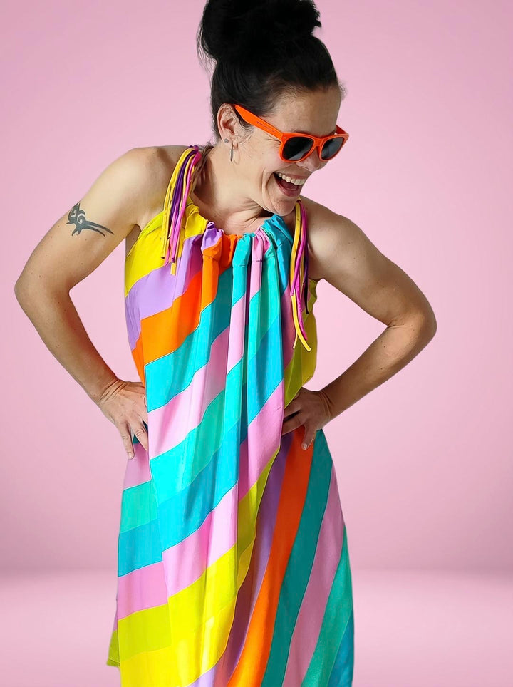 J&amp;J Viskose Rainbow to go tropical heat