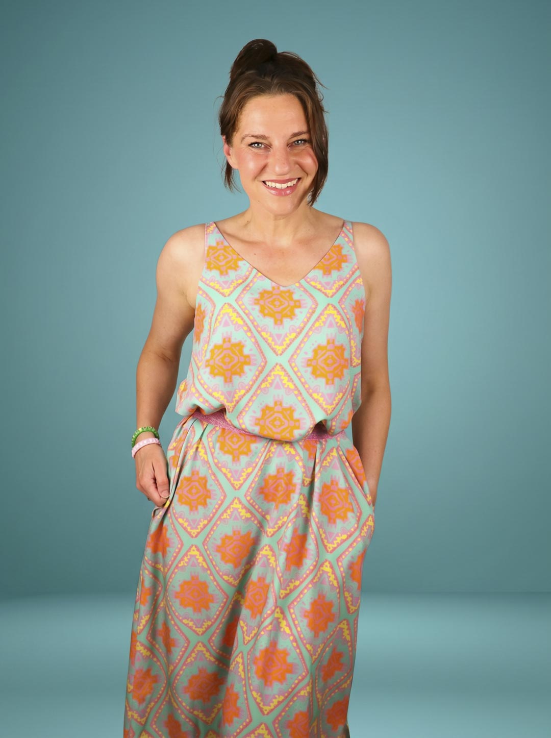 J&amp;J Viskose Boho Vibes aqua