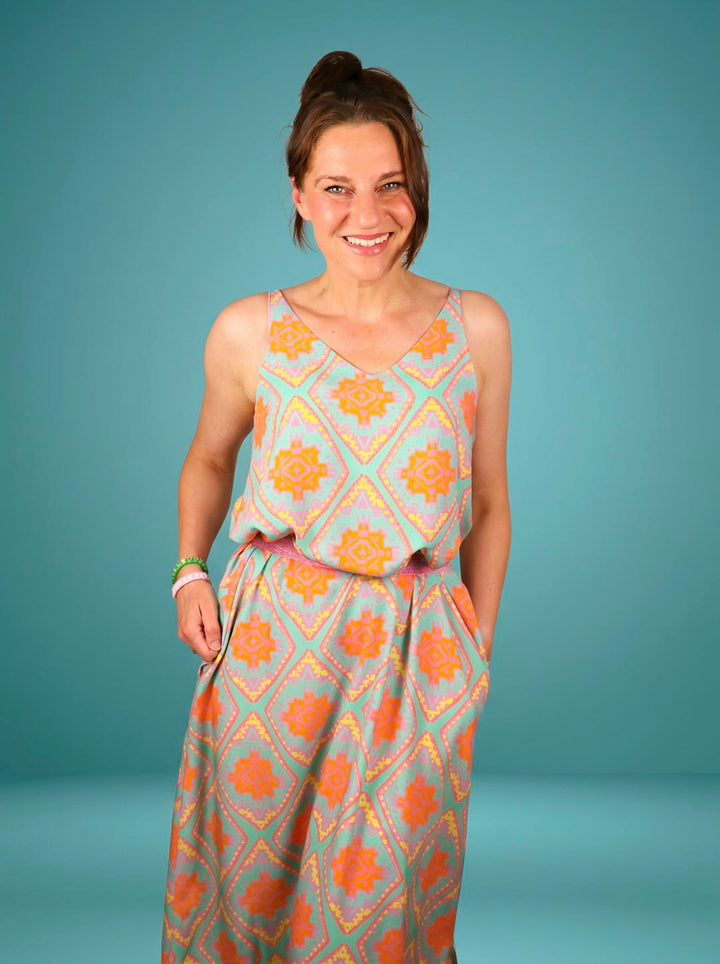 J&amp;J Viskose Boho Vibes aqua