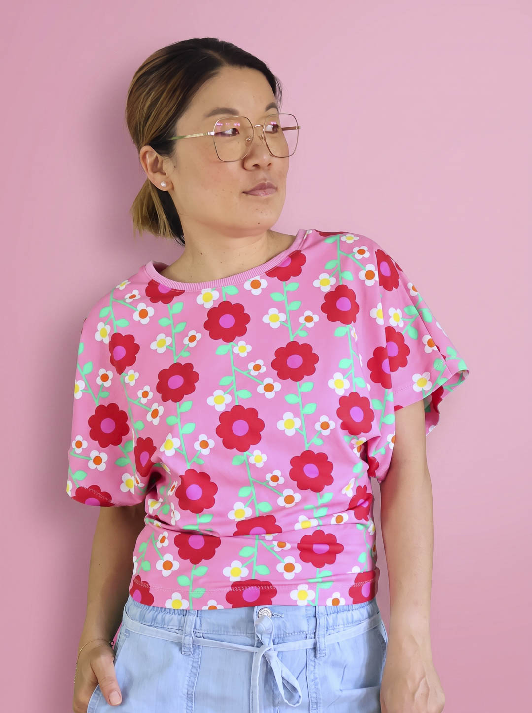J&amp;J Bio Jersey kleine Tante Mathilde rosa