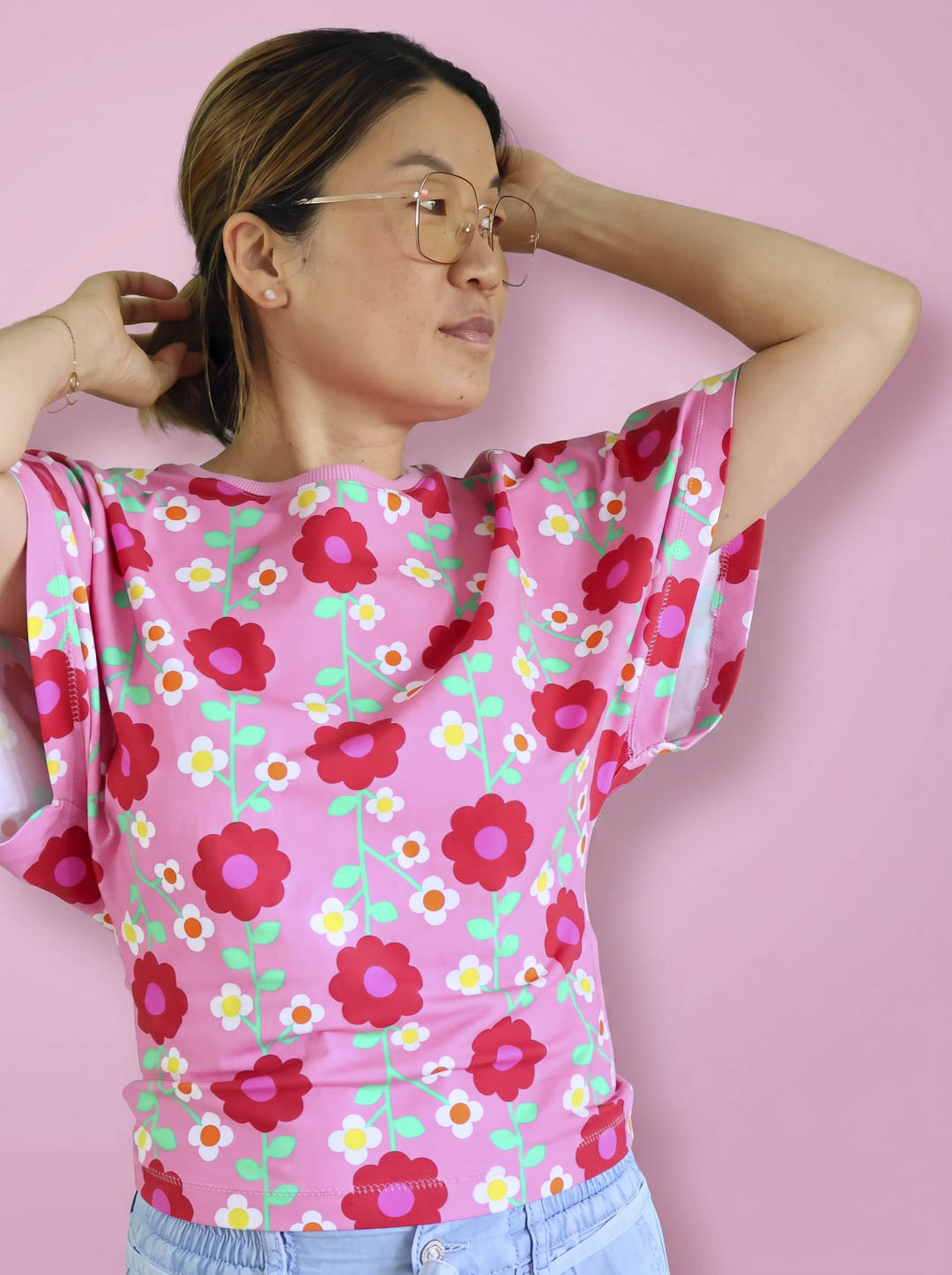 J&amp;J Bio Jersey kleine Tante Mathilde rosa