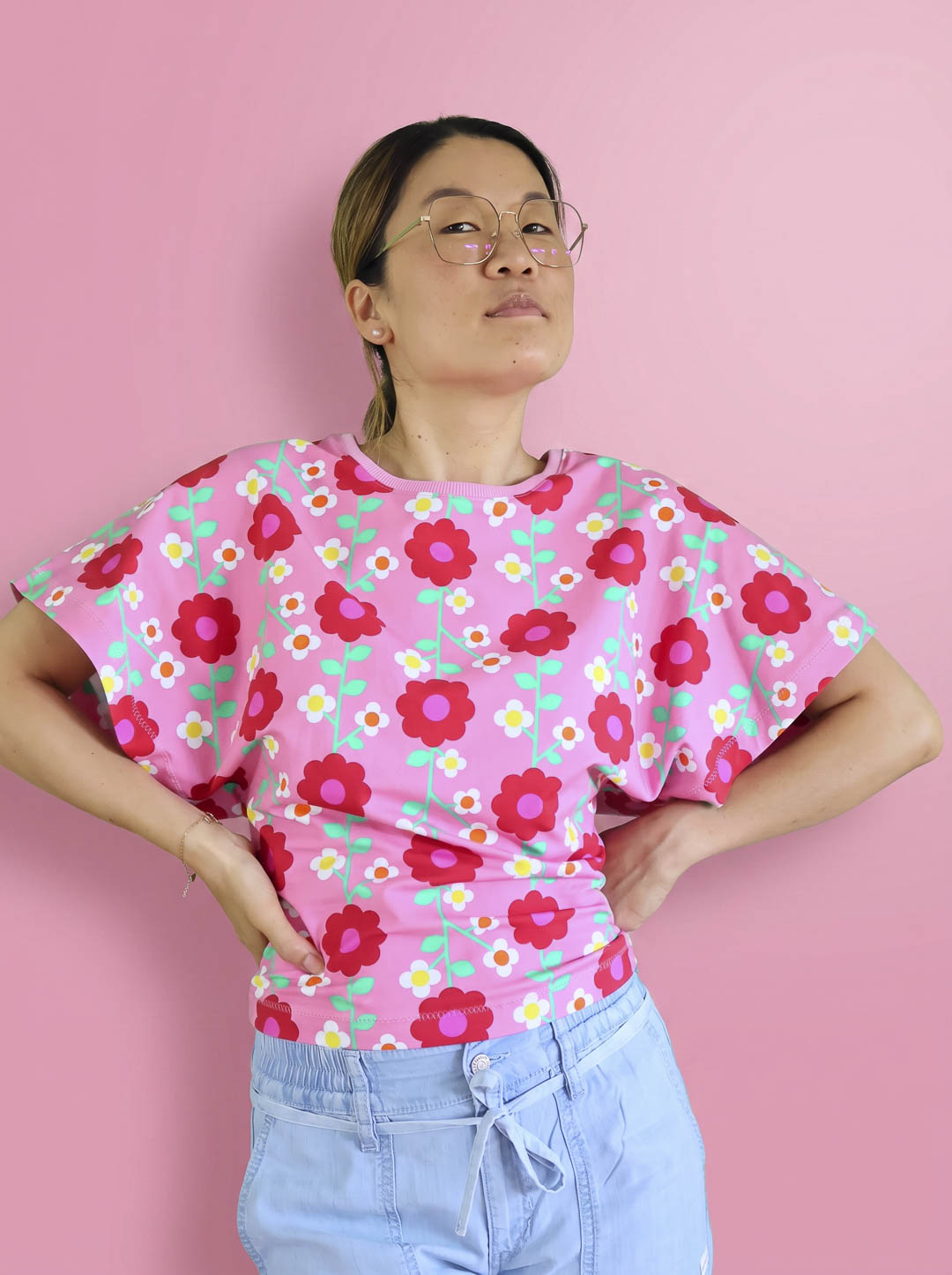 J&amp;J Bio Jersey kleine Tante Mathilde rosa