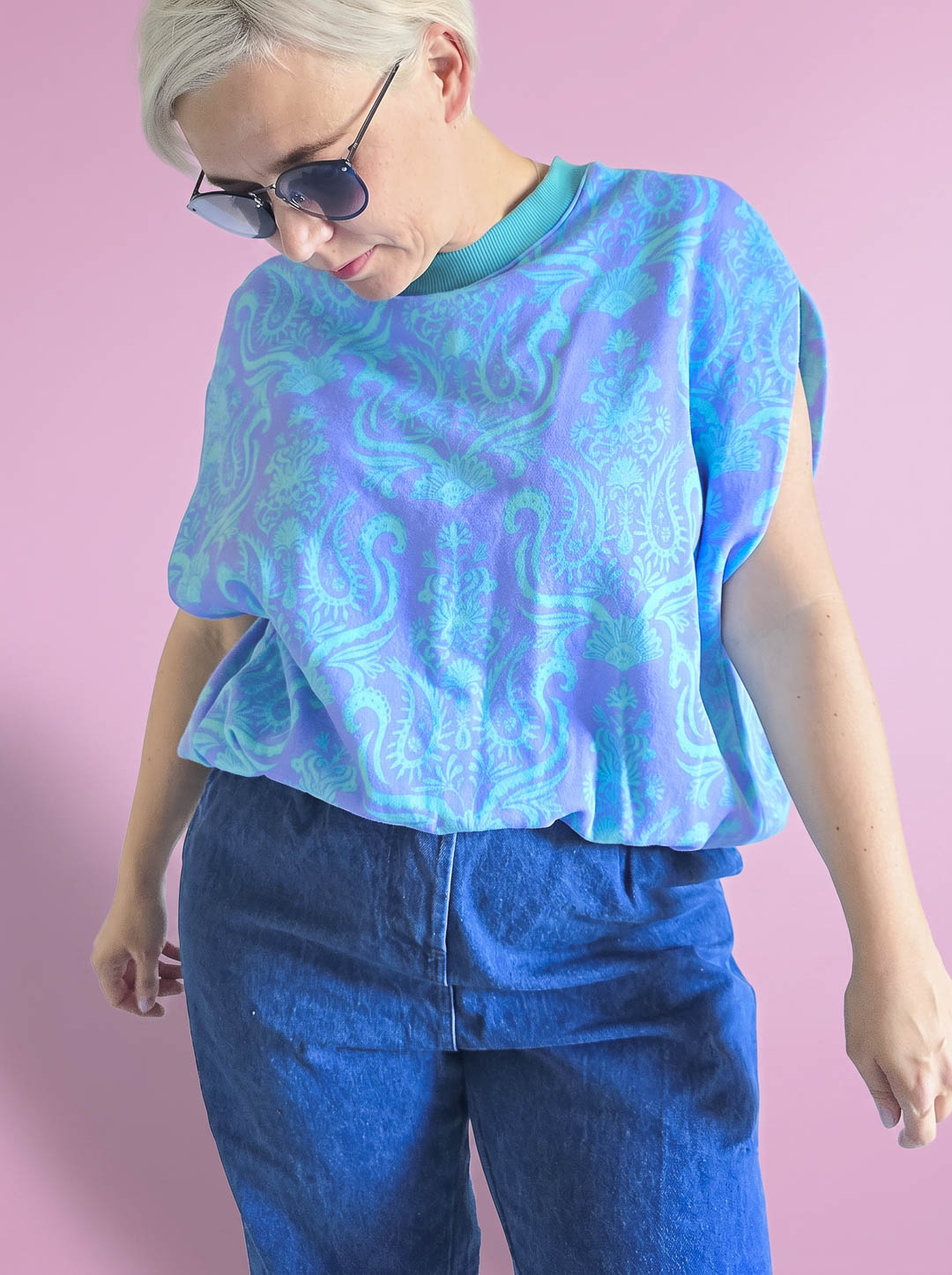 J&amp;J Bio Kuschelsweat Lady Loopington blueberry