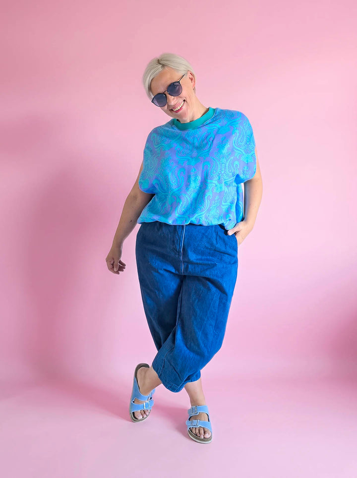J&amp;J Bio Kuschelsweat Lady Loopington blueberry