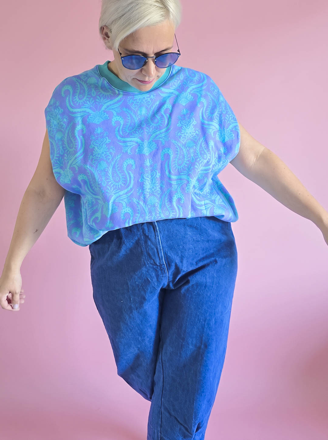 J&amp;J Bio Kuschelsweat Lady Loopington blueberry