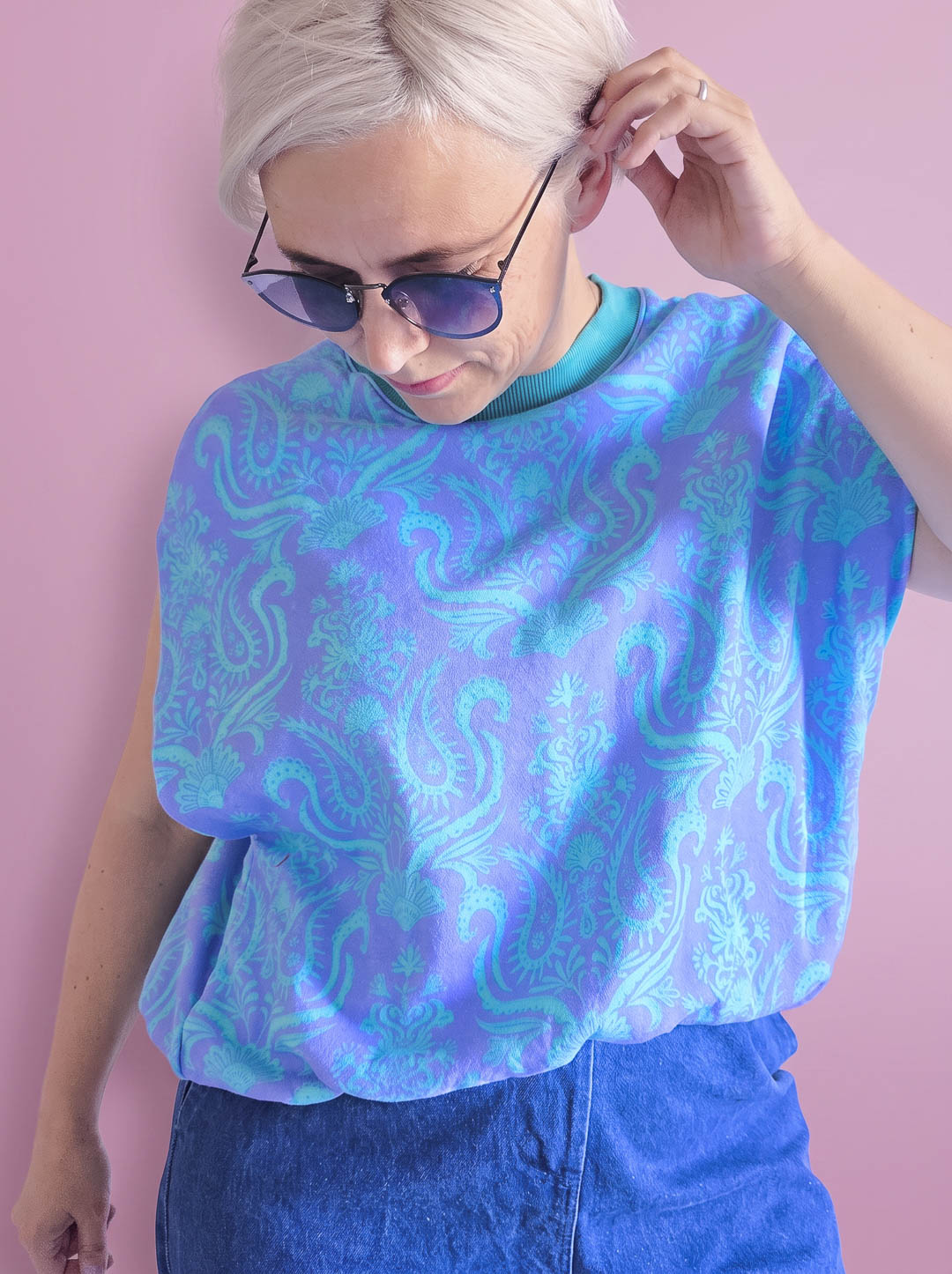 J&amp;J Bio Kuschelsweat Lady Loopington blueberry