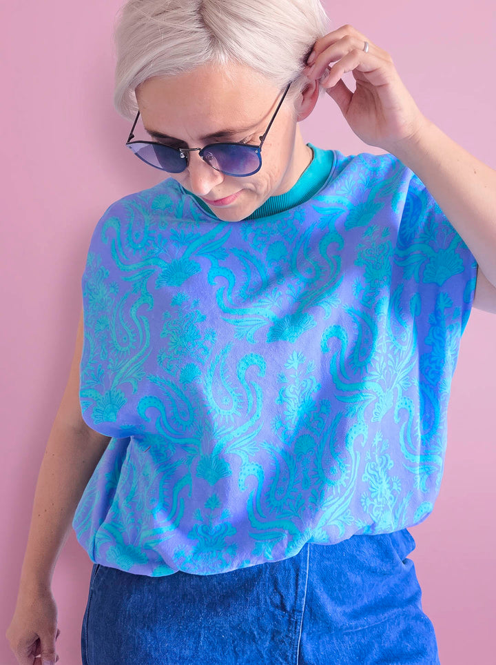 J&amp;J Bio Kuschelsweat Lady Loopington blueberry