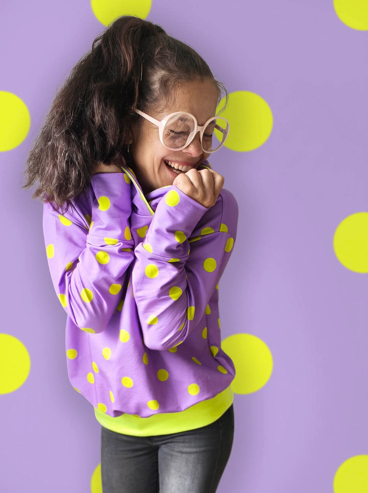J&amp;J Bio French Terry Dotty lilac