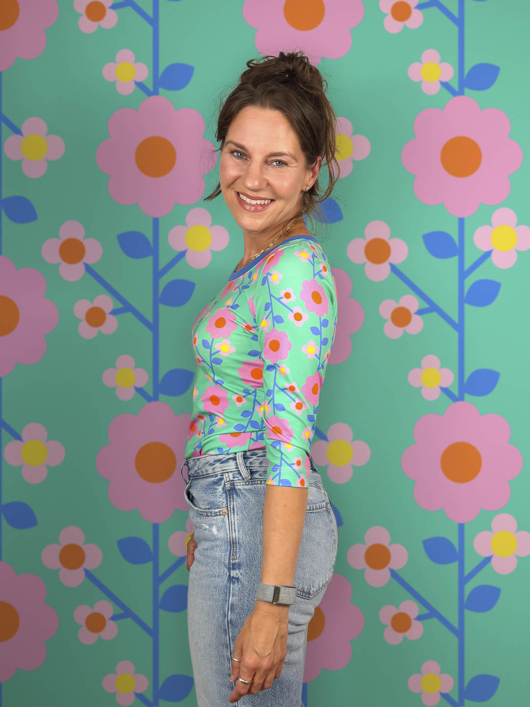 J&amp;J Bio Jersey kleine Tante Mathilde aqua