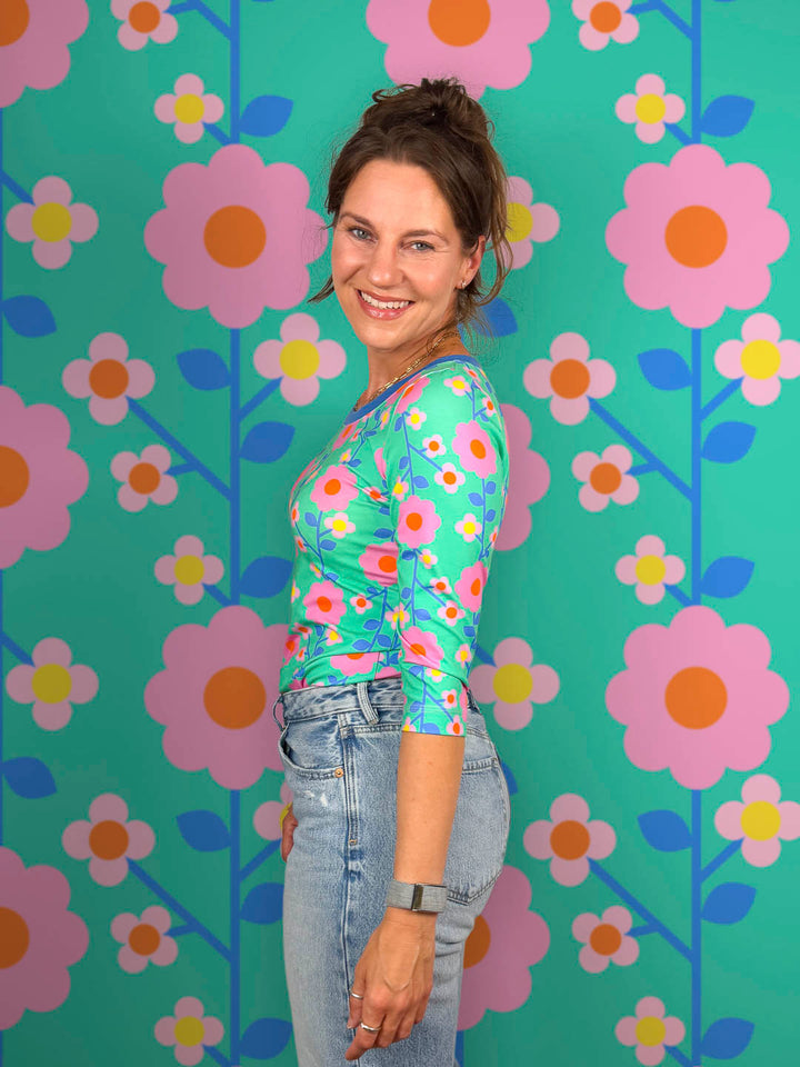 J&amp;J Bio Jersey kleine Tante Mathilde aqua