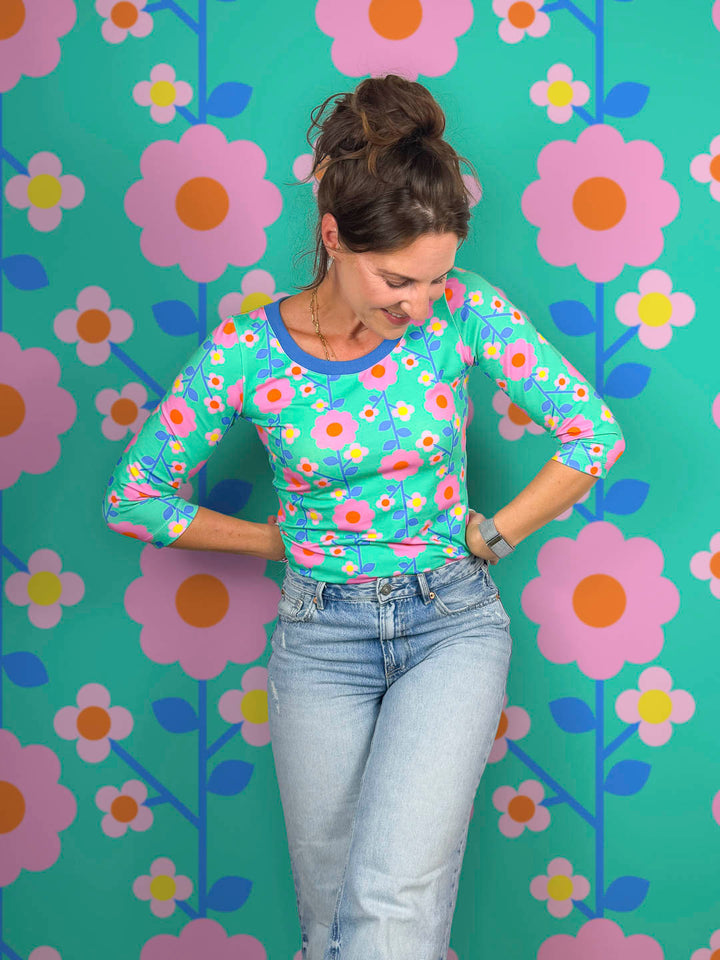 J&amp;J Bio Jersey kleine Tante Mathilde aqua