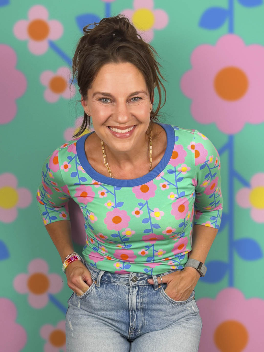 J&amp;J Bio Jersey kleine Tante Mathilde aqua