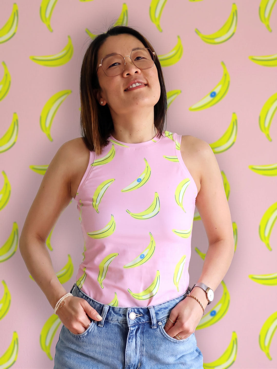 J&amp;J Bio Jersey Banana hellrosa