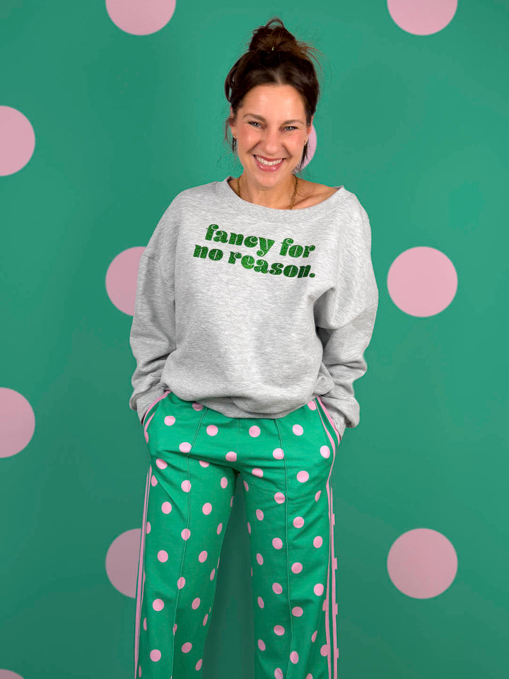 J&amp;J Bio French Terry Dotty springgreen