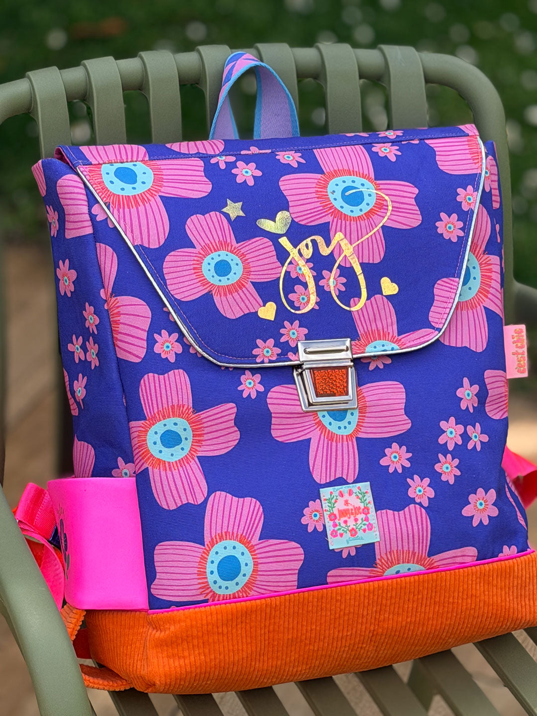 J&amp;J Bio Canvas Floral Pop blau