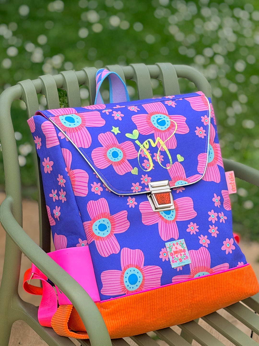 J&amp;J Bio Canvas Floral Pop blau