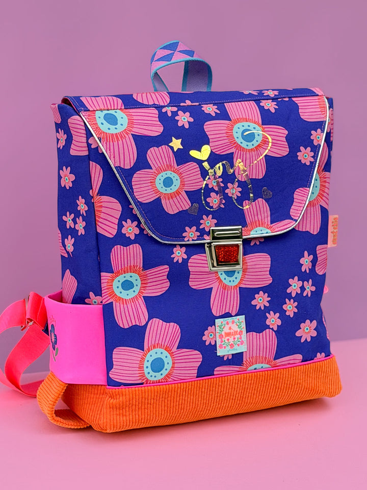 J&amp;J Bio Canvas Floral Pop blau