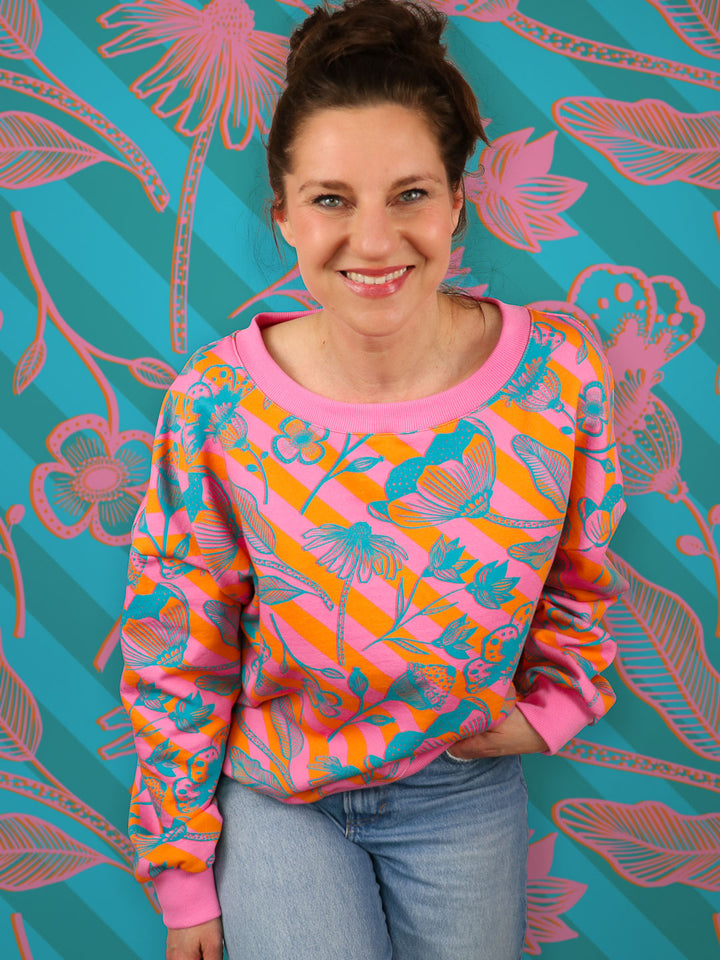 J&amp;J Bio Retrosweat Big Bouquet orange
