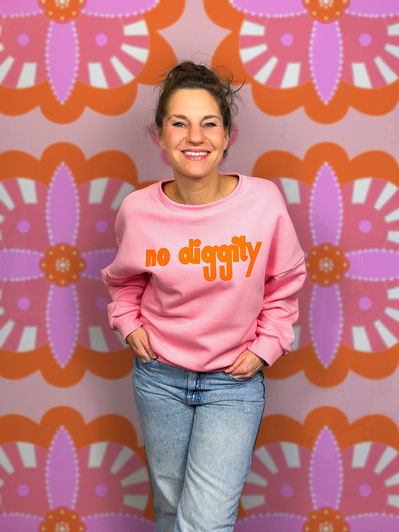 J&J Kuschelsweat uni rose extrabreit