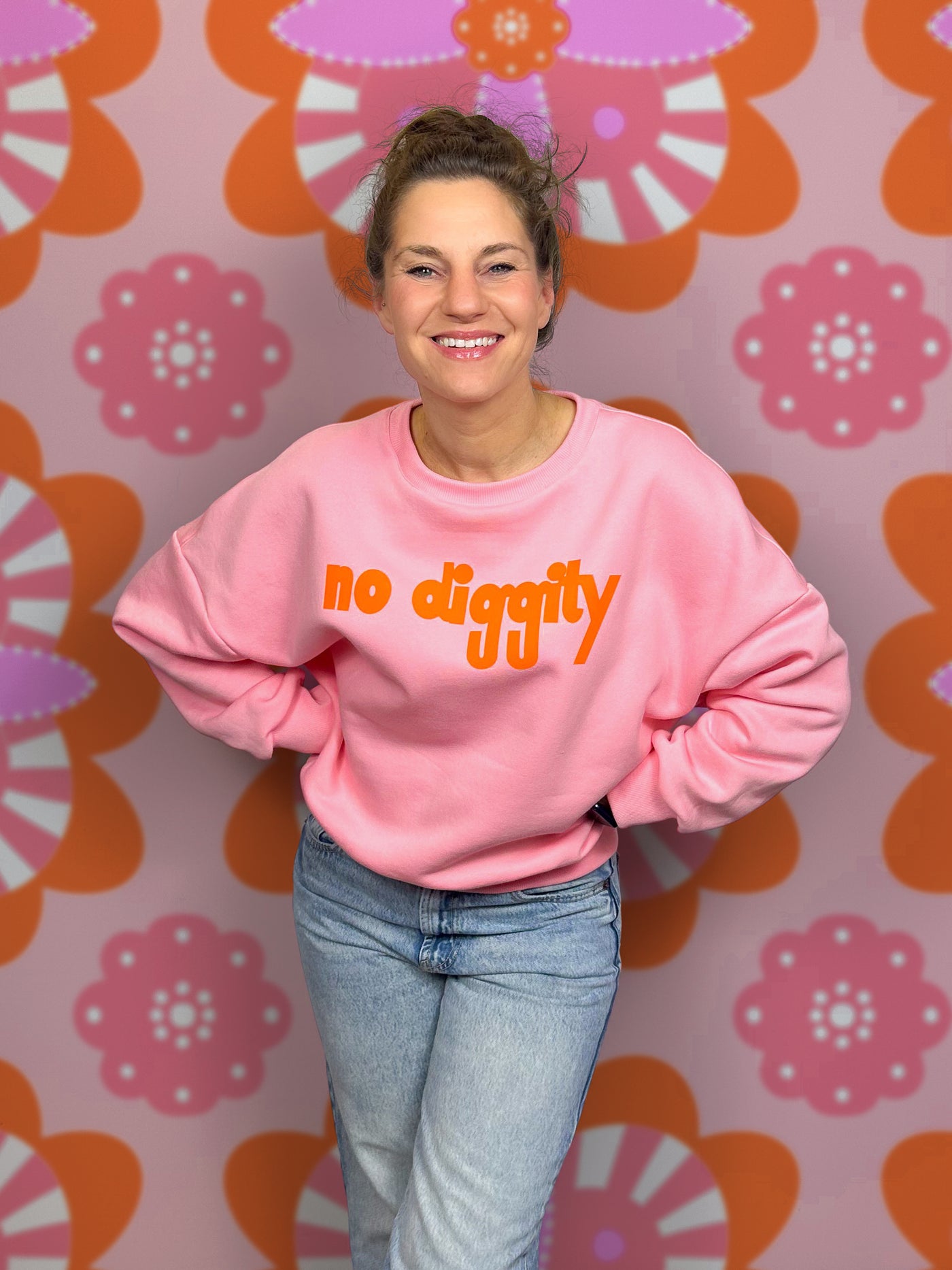 J&J Kuschelsweat uni rose extrabreit